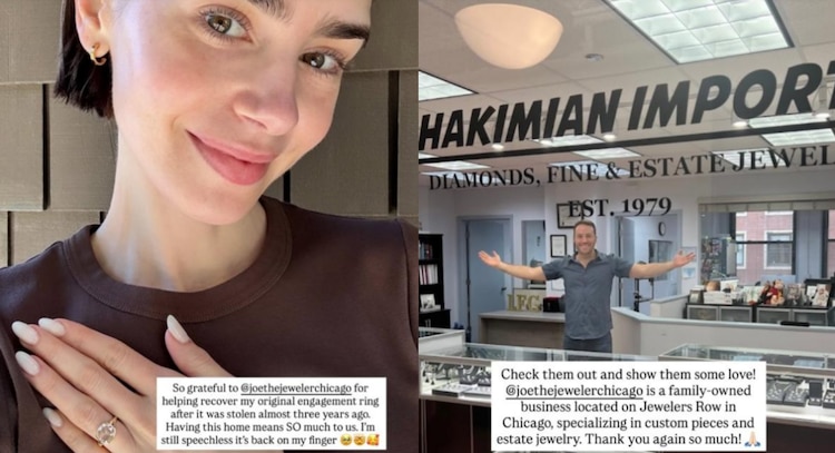 Lily Collins recupera su anillo de compromiso