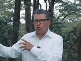 Ricardo Monreal Ávila en Chiapas, ayer.