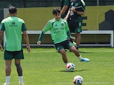 Gilberto Mora durante un entrenamiento con la Selección Mexicana.
