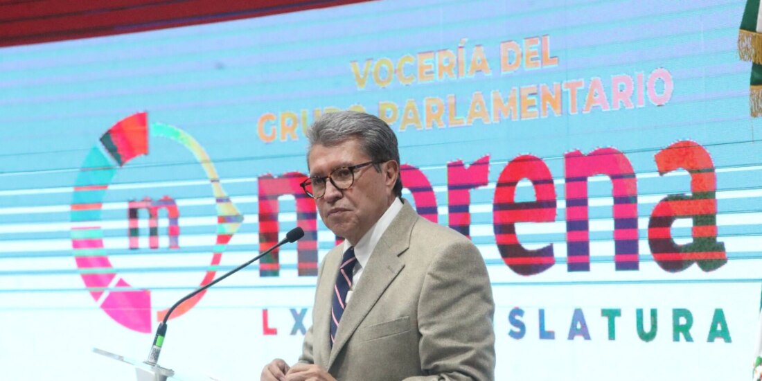 El presidente de la Jucopo, Ricardo Monreal, ayer, en conferencia.