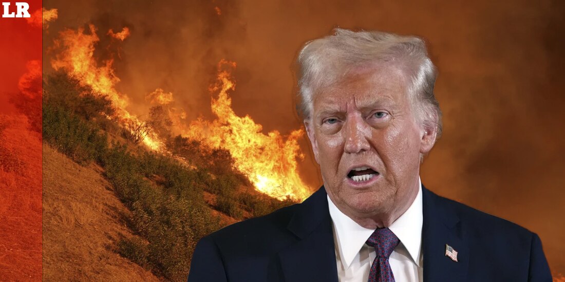 Donald Trump critica a autoridades de California por el manejo de los incendios forestales en Los Ángeles.