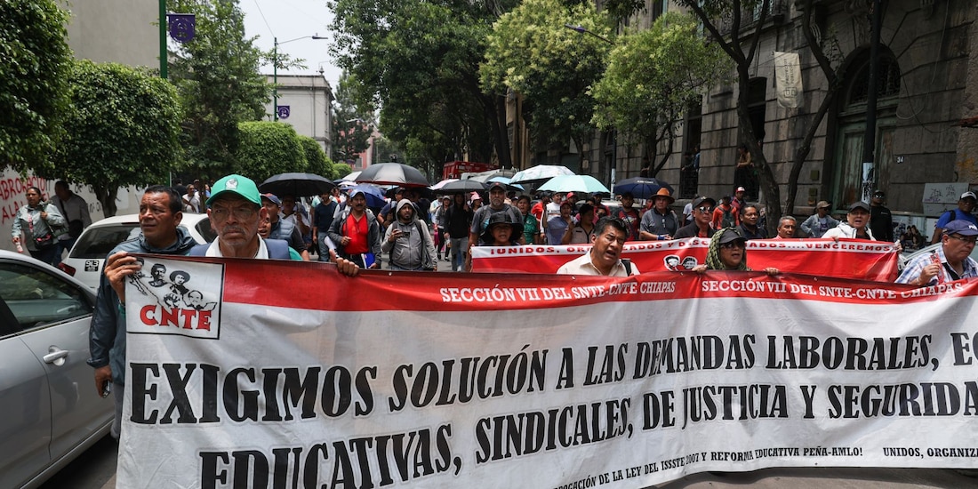 Maestras y maestros CNTE arribaron a la Secretaría de Gobernación