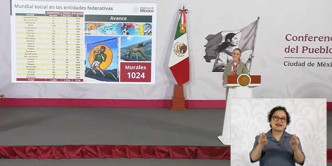 Conferencia de la Presidenta de México este viernes.