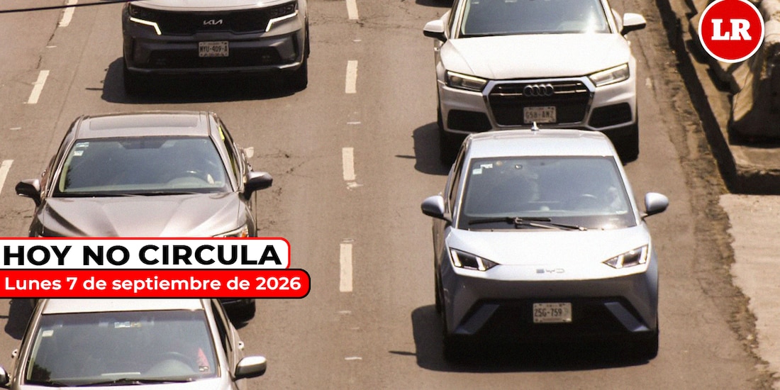 Te compartimos en La Razón las restricciones del Hoy No Circula para este lunes 7 de septiembre de 2026.
