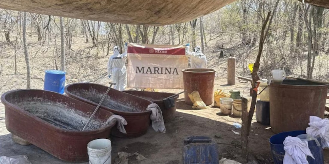 Marina localiza laboratorio de metanfetamina en Sinaloa