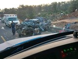 Accidente fue provocado por, al menos, cuatro vehículos.