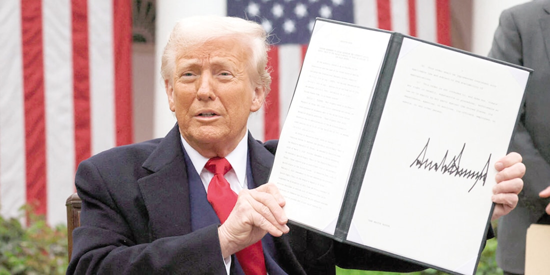 Donald Trump, presidente de EU, en la Casa Blanca, el 2 de abril.