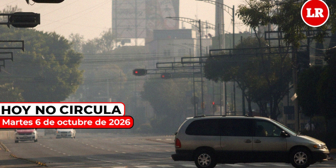 Te compartimos cómo aplica el Hoy No Circula este martes 6 de octubre de 2026.
