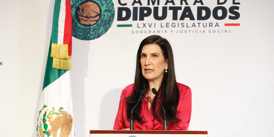 Kenia López Rabadán, presidenta de la Cámara de Diputados.