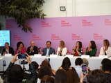 Conferencia de prensa del Hay Festival Querétaro, ayer en la CDMX.