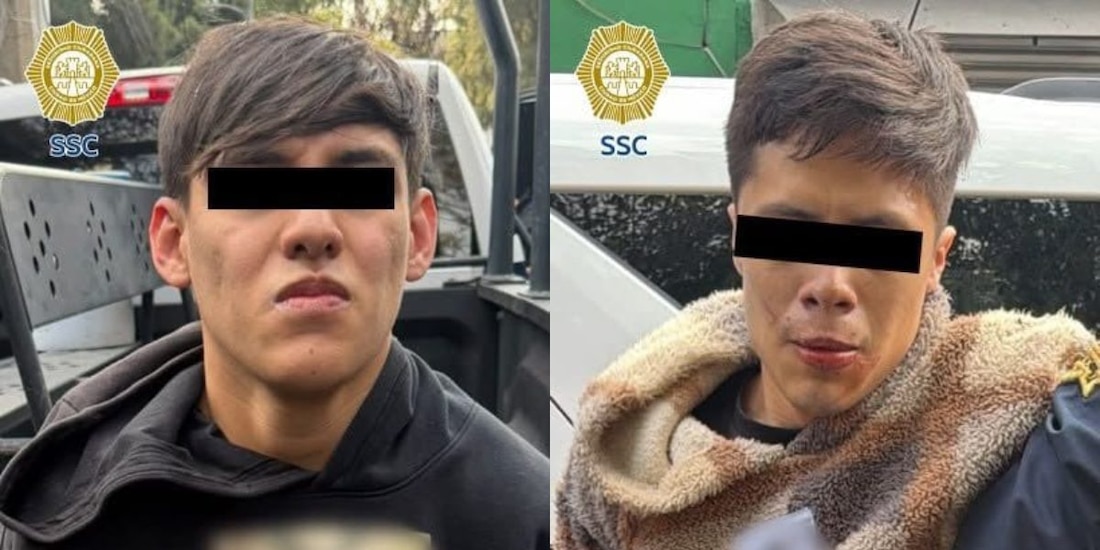 Elementos de la SSC detuvieron en la alcaldía Iztacalco a dos jóvenes de 22 años implicados en el homicidio de dos personas.