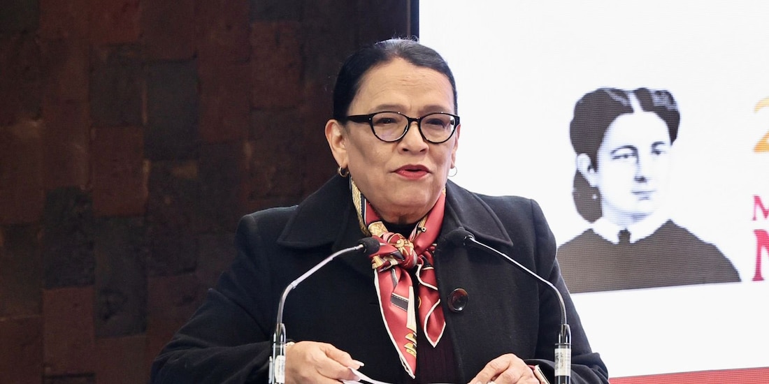 Rosa Icela Rodríguez, secretaria de Gobernación, durante la Plenaria de Morena.