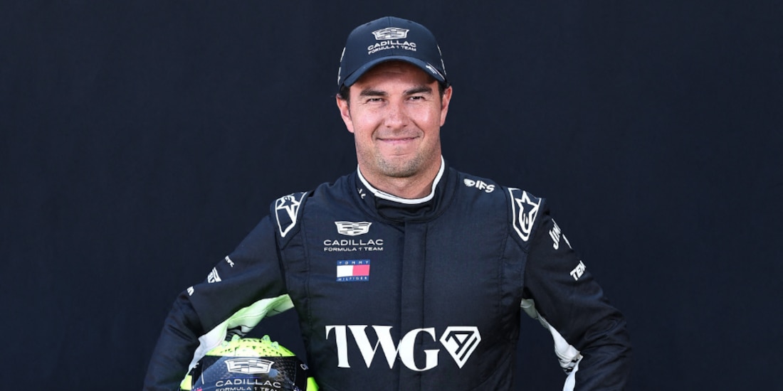 Checo Pérez en su primera carrera con Cadillac.