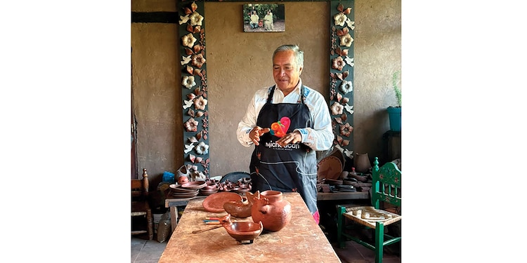 Pieza de barro creadas prehispánicamente.
