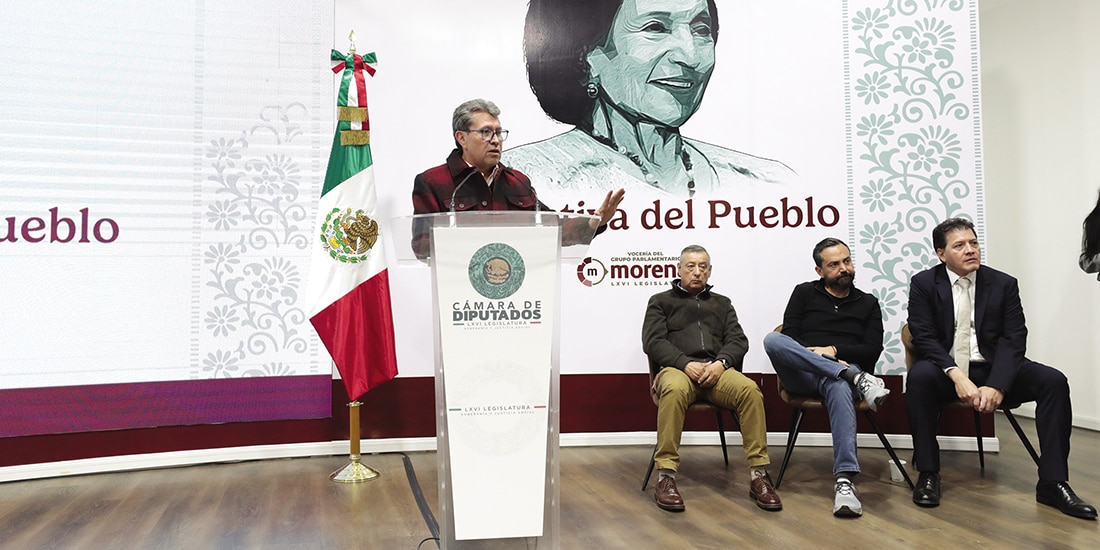 El presidente de la Jucopo, ayer, en conferencia.