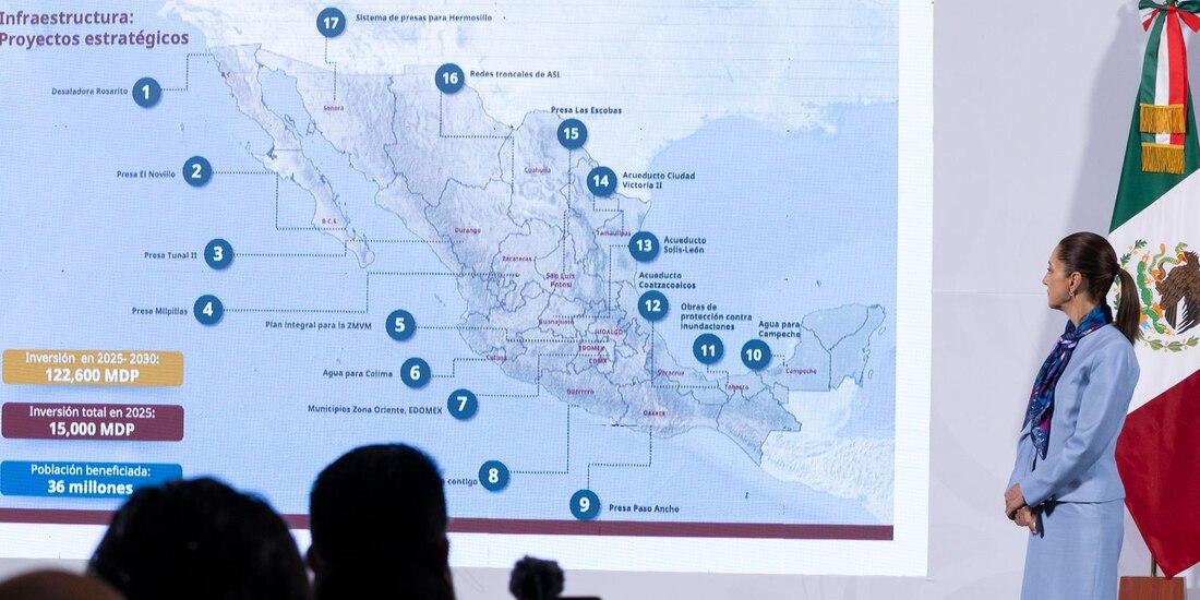 La Presidenta de México en su conferencia de este miércoles.