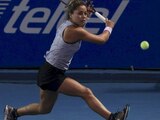 Renata Zarazúa, ganadora del Premio Nacional del Deporte, en un partido del Abierto Mexicano de Tenis.
