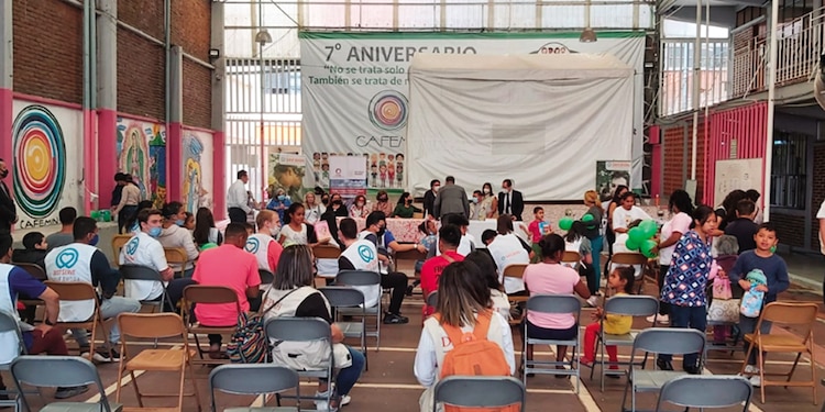 Cefemin (Café Minuto en Movimiento). Ubicado en la alcaldía Gustavo A. Madero, enfocado en la atención integral de mujeres, infancias y familias migrantes.