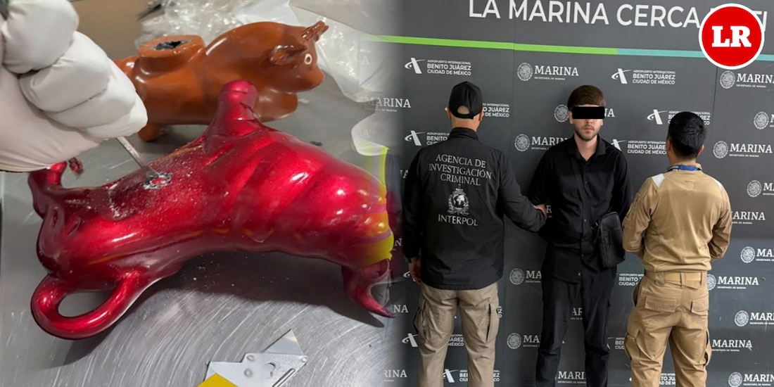 Presunta cocaína fue detectada al interior de artesanías.