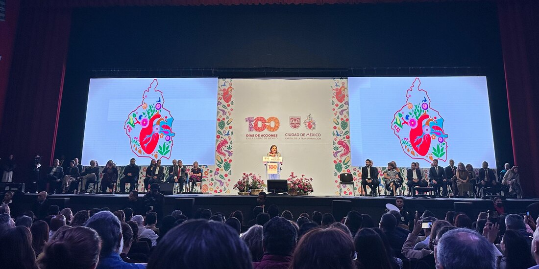 Clara Brugada presenta mensaje por primeros 100 días de Gobierno en la CDMX.