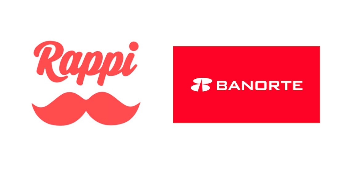 Logotipos de las empresas Rappi-Banorte.
