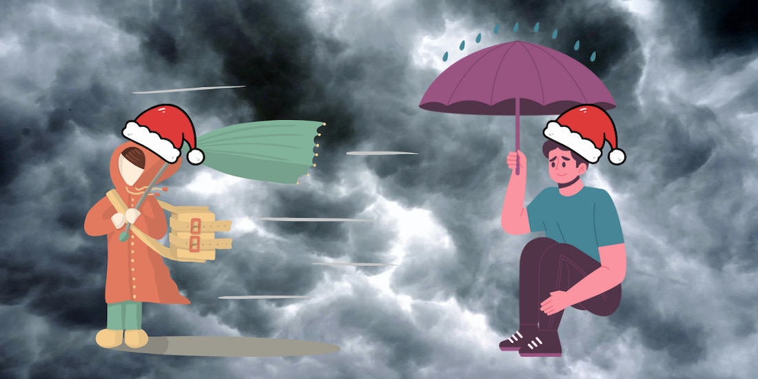 Navidad bajo tormentas: activan alerta amarilla