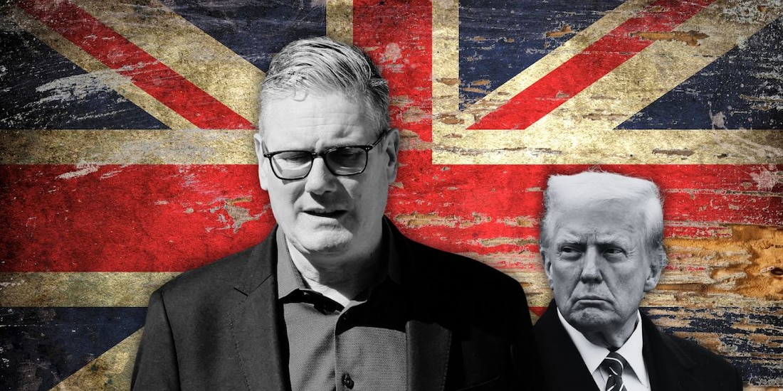 ¿Por qué Donald Trump (der.) dijo que Keir Starmer (izq.) va a dimitir?