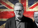 ¿Por qué Donald Trump (der.) dijo que Keir Starmer (izq.) va a dimitir?