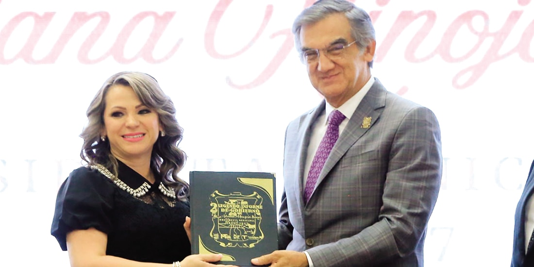 El mandatario tamaulipeco en la sesión solemne del Cabildo 2024-2027 en el municipio de Mier, ayer.