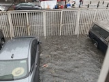 Lluvia provoca inundaciones en Iztacalco