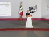 Claudia Sheinbaum, Presidenta de México, en Palacio Nacional este jueves.