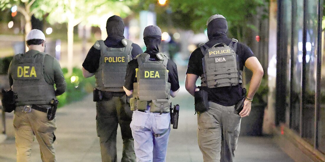Agentes de la DEA y la policía patrullan en Washington, D.C., el pasado 13 de agosto.