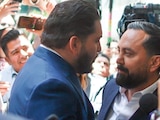 CARLOS Gutiérrez y Arturo Ávila, ayer, en el Senado.
