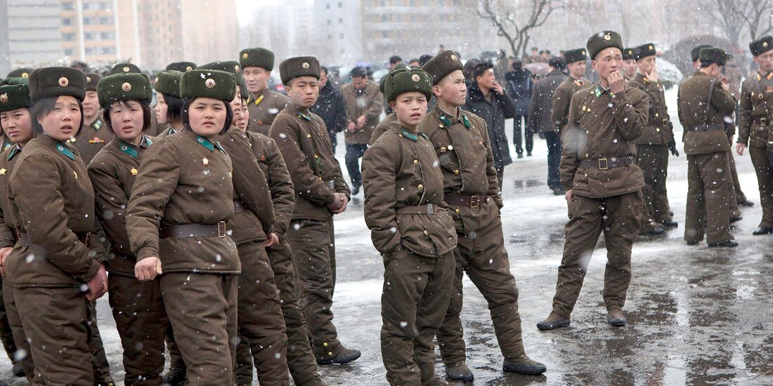 Soldados en Corea del Norte