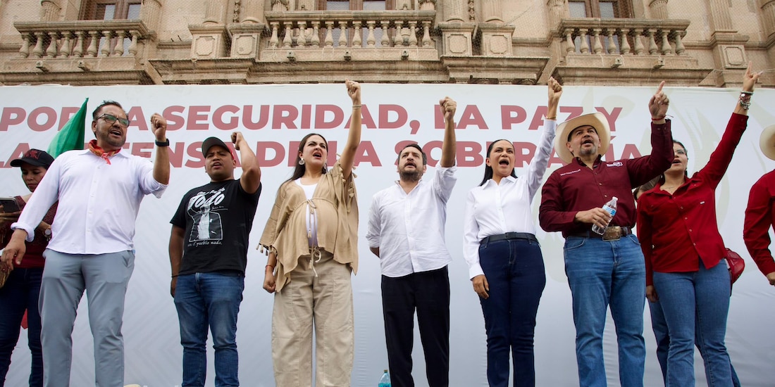 Morena realizó la marcha "en defensa de la soberanía" en Chihuahua, el 16 de mayo de 2026.