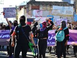 “México agoniza por violencia feminicida”, fue el grito que retumbó en el centro de Xalapa, Veracruz.