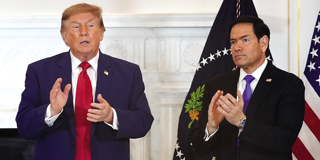 EL PRESIDENTE Donald Trump y el
secretario de Estado, Marco Rubio, el
pasado 7 de agosto.