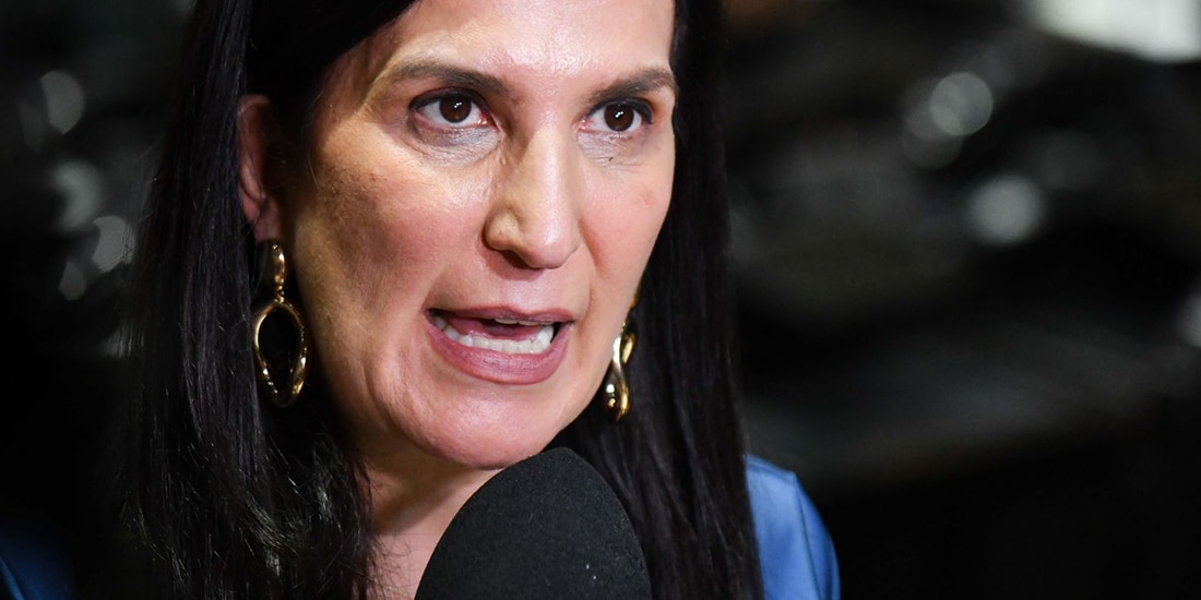 La presidenta de la mesa directiva de la Cámara de Diputados, Kenia López Rabadán
