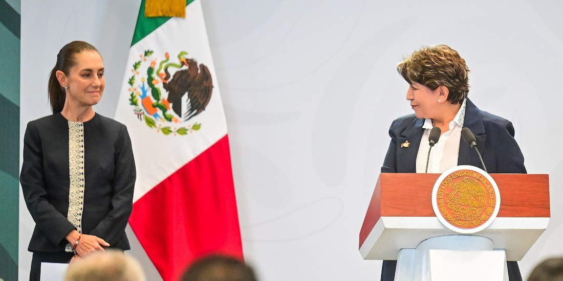 La Presidenta de México y la Gobernadora hace una semana en la reunión que sostuvieron.
