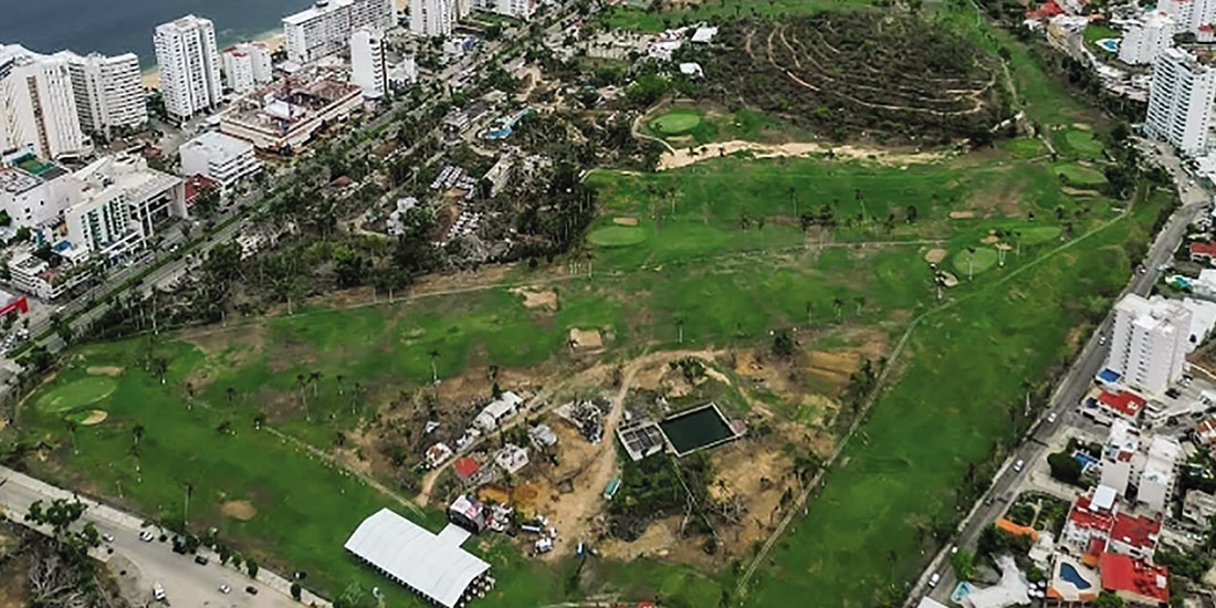 Vista aérea del campo de golf, en imagen de archivo.