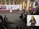 Iván Escalante este lunes en Palacio Nacional.