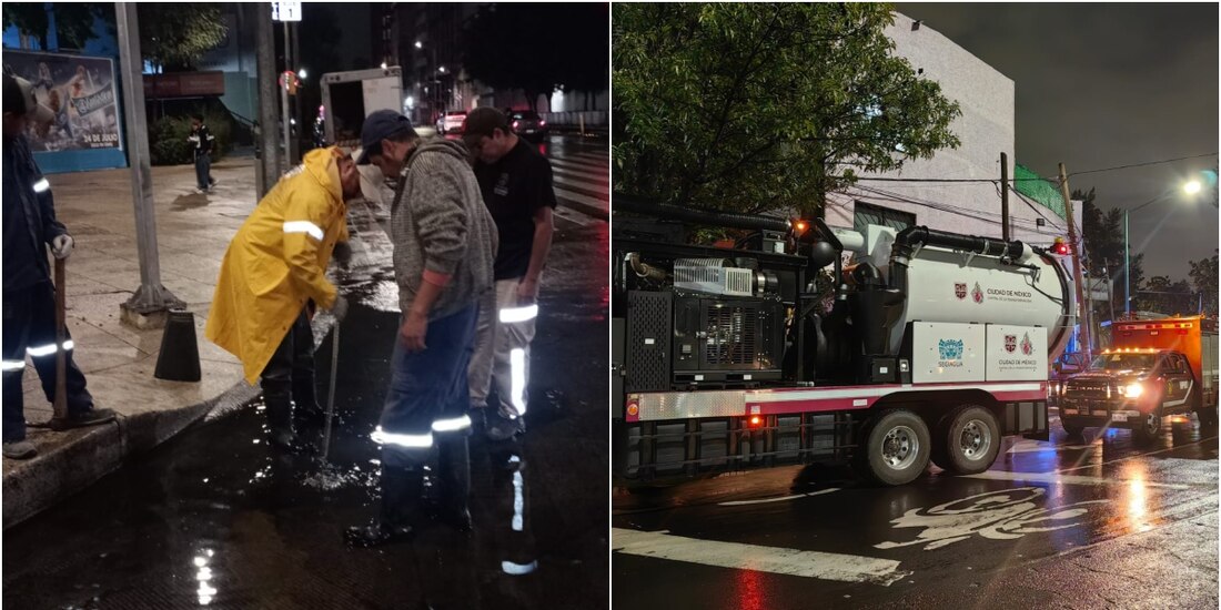 Operativo "Tlaloque" ante lluvias en la Ciudad de México.