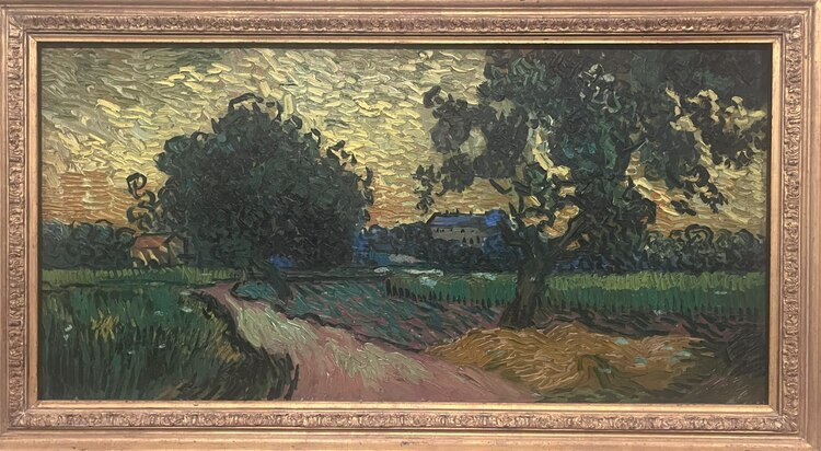 Paisaje en el crepúsculo, otro de los lienzos.