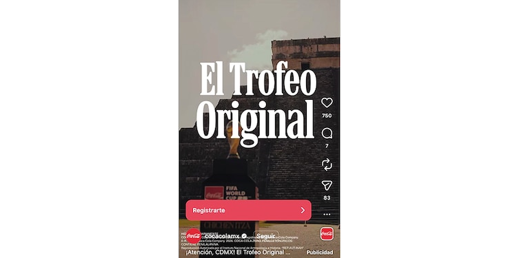Parte de los videos publicitarios
que hay en la cuenta de Coca-Cola