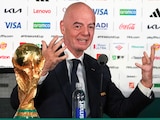 Gianni Infantino durante una conferencia del Mundial.