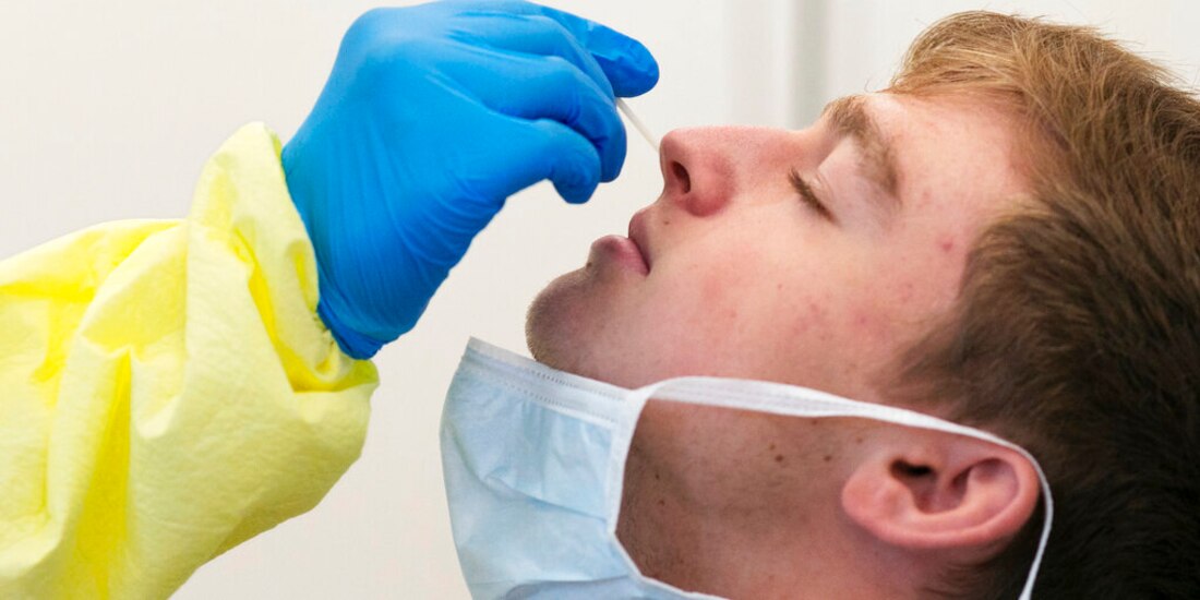 Prueba de COVID-19 realizada en Nueva York.