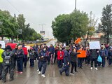 Manifestantes en Circuito Interior, hoy martes 25 de junio