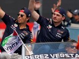 Checo Pérez y Max Verstappen en el Gran Premio de México