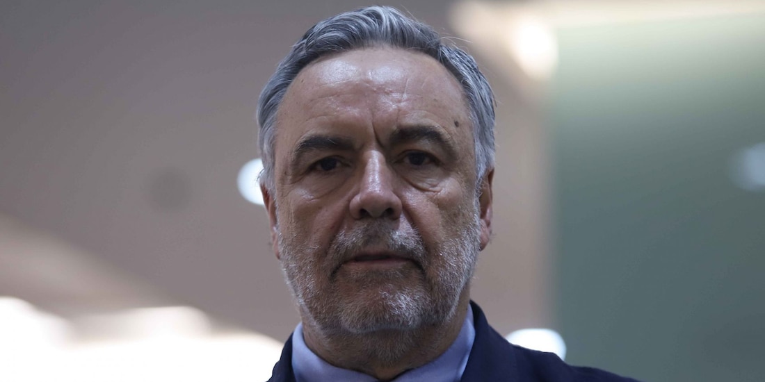 El diputado Alfonso Ramírez Cuéllar durante su estancia en la Sala de Prensa de la Cámara de Diputados.