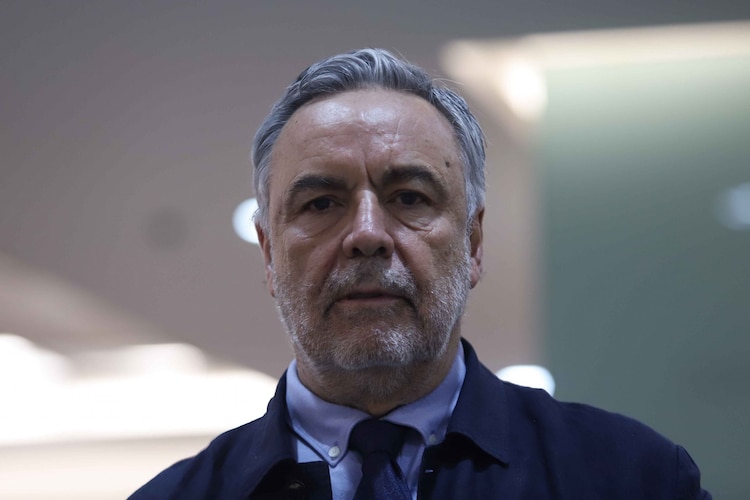 El diputado Alfonso Ramírez Cuéllar durante su estancia en la Sala de Prensa de la Cámara de Diputados.